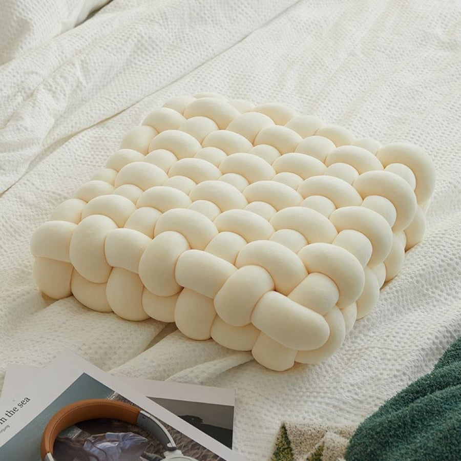 Woven Knot Cushion – Soft Seat Cushion for Living Room & Bedroom