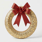 Illuminated LED Christmas wreath, warm white, in green or gold, 30 to 50 cm