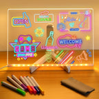 LED-Zeichentablet mit Neon-Effekt – USB-betrieben, wiederverwendbar