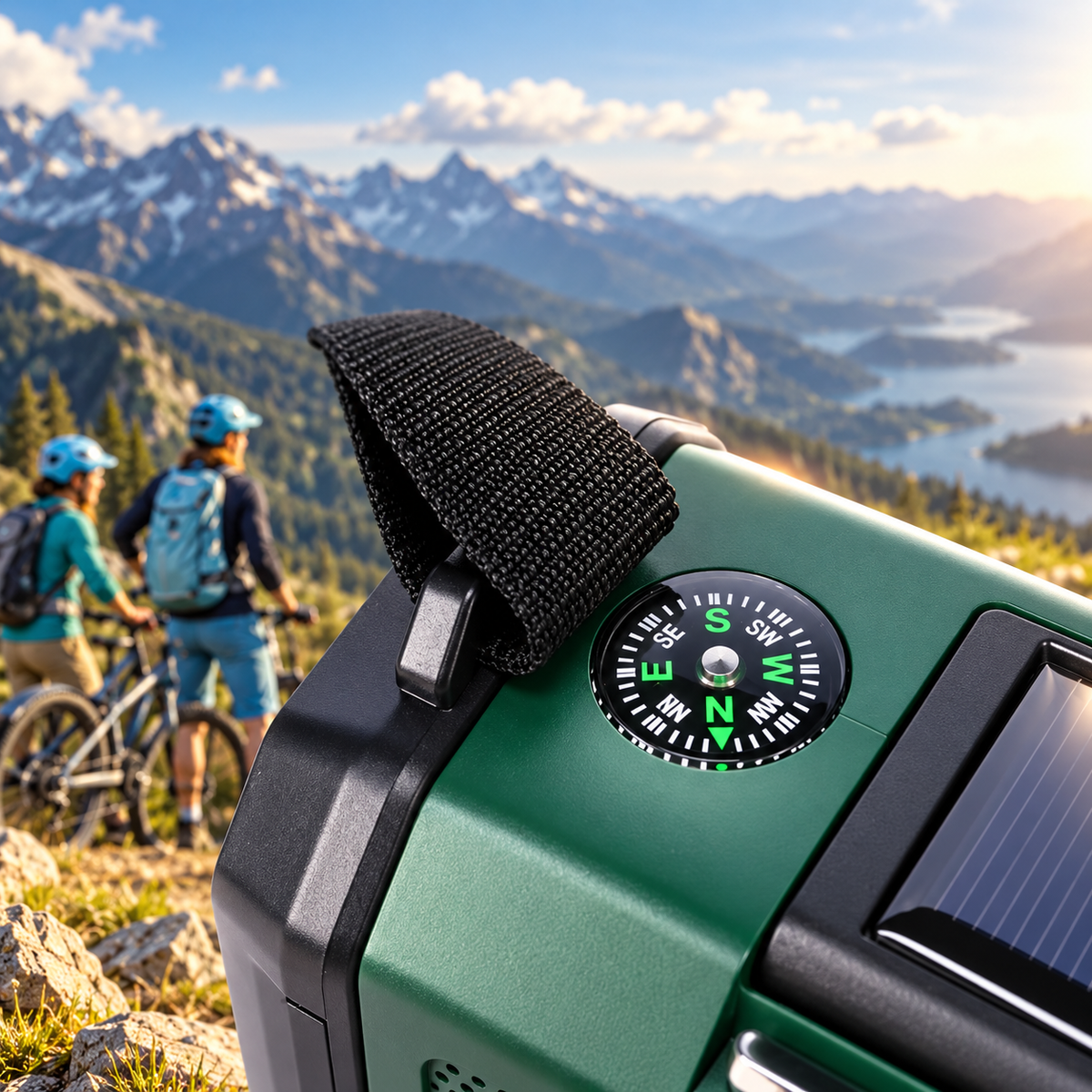 Notfallradio mit Kurbel, Solar und Powerbank-Funktion