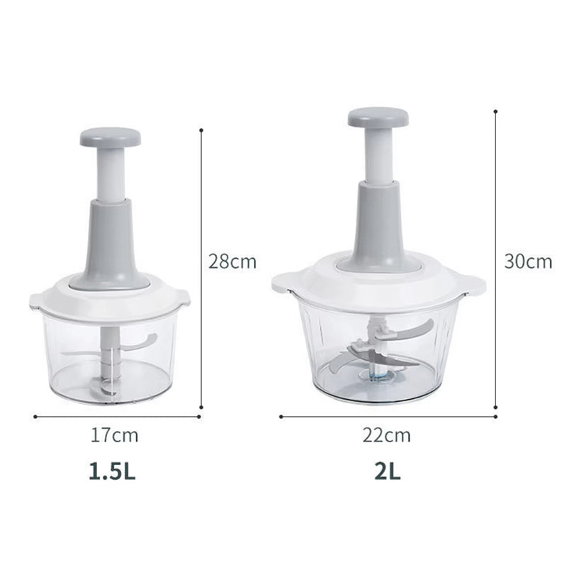 Manual chopper without power – stainless steel blades