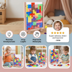 Wooden puzzle blocks for children from 2 years – Montessori educational toy