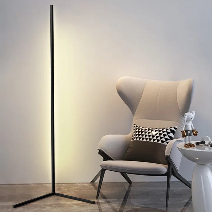 Dimmable LED Corner Floor Lamp with Remote Control