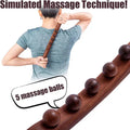 Massagestab Holz mit 5 Kugeln – Lymphdrainage und Entspannung