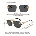 Randlose Sonnenbrille Herren mit Tigerdesign
