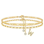 Fußkette Layered-Design mit Strass-Steinen