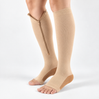 Zip-up compression stockings - Open toe