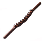 Massagestab Holz mit 5 Kugeln – Lymphdrainage und Entspannung