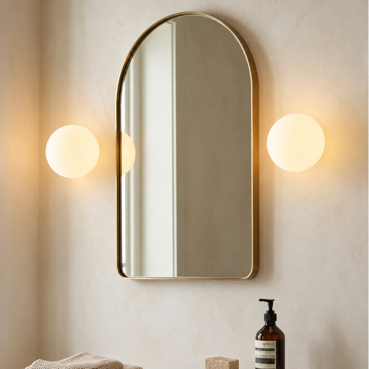 Round glass wall light with G9 socket, milky white - Ø 12/15/18 cm
