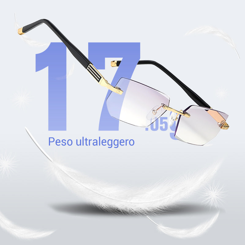Progressive varifocal glasses with blue light filter