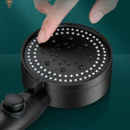 High-pressure shower head with 5 spray types and self-cleaning function