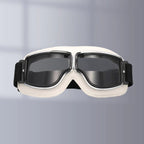 Motorradbrille Vintage-Stil mit verstellbarem Gummiband