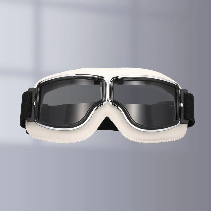 Motorradbrille Vintage-Stil mit verstellbarem Gummiband