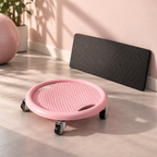 Bauchtrainer Scheibe drehbar 360 Grad mit Rollen