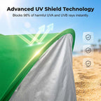 Pop-up beach tent with UV protection