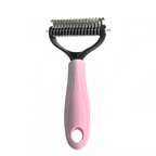 Double-sided dog comb for coat care – detangling and thinning