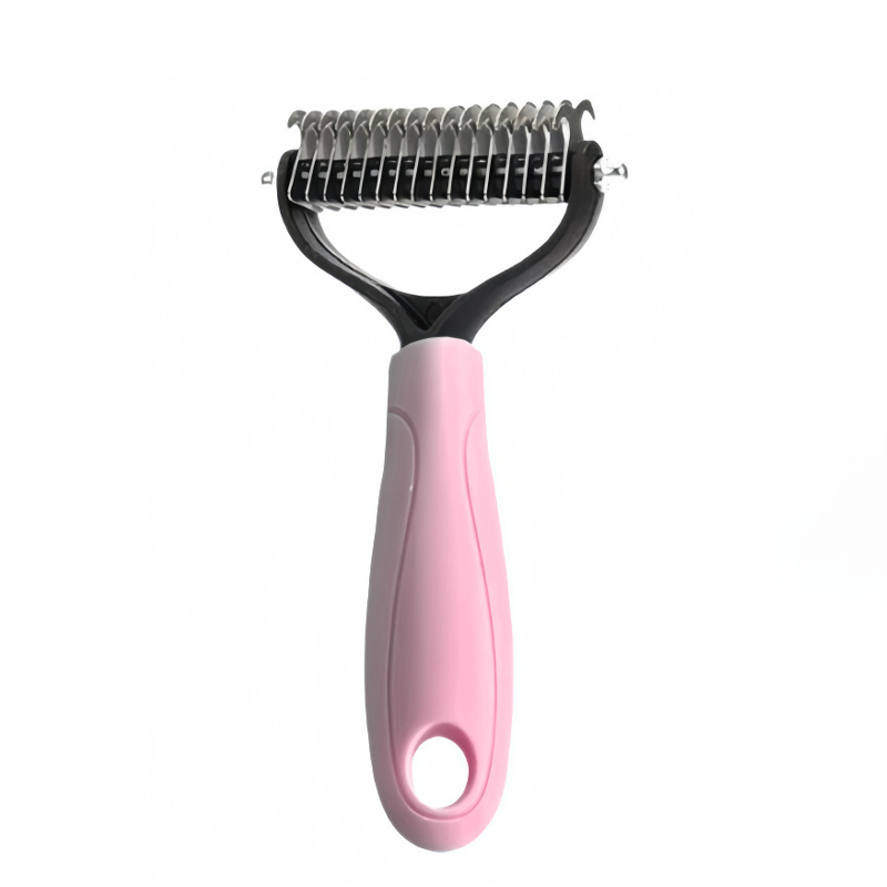 Double-sided dog comb for coat care – detangling and thinning