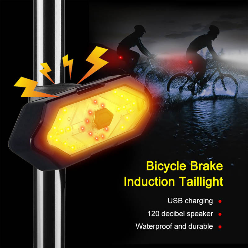 Bicycle rear light with remote control and turn signal