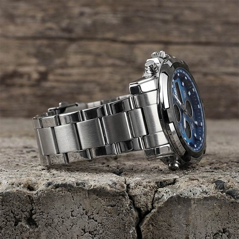 Digital-Armbanduhr mit Multifunktionsdisplay