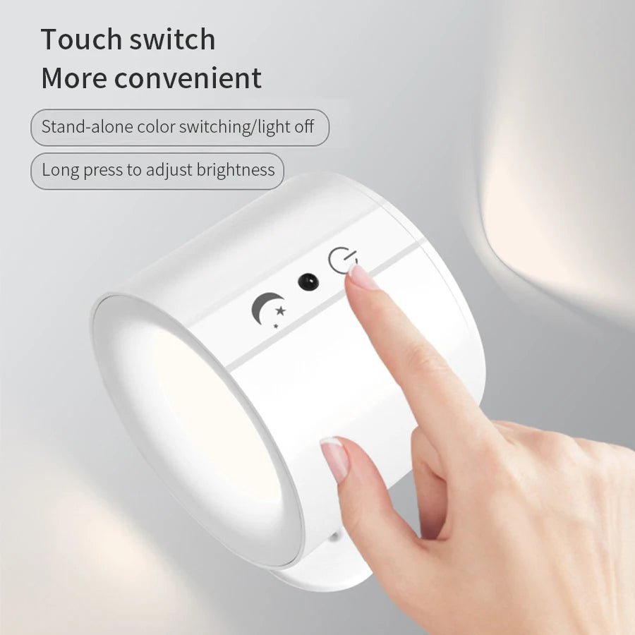 LED wall light with remote control and magnetic base
