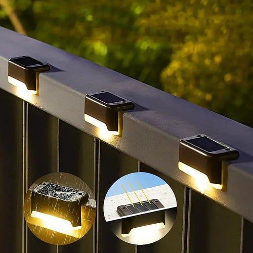 4er-Set Solar-Terrassenlichter – Wetterfestes Außenlicht Mivoza Deutschland