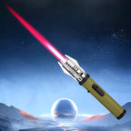 Gas lighter with 360° nozzle and metal housing
