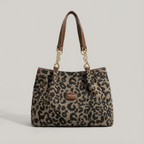 Leotard-Print Tote-Bag mit Goldketten-Detail
