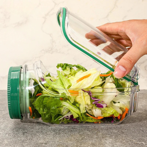 Salatbehälter mit Schichtensystem – Auslaufsicher