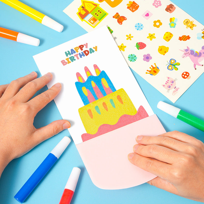 Kratzkunst-Set mit Schaber für bunte Cartoon-Bilder