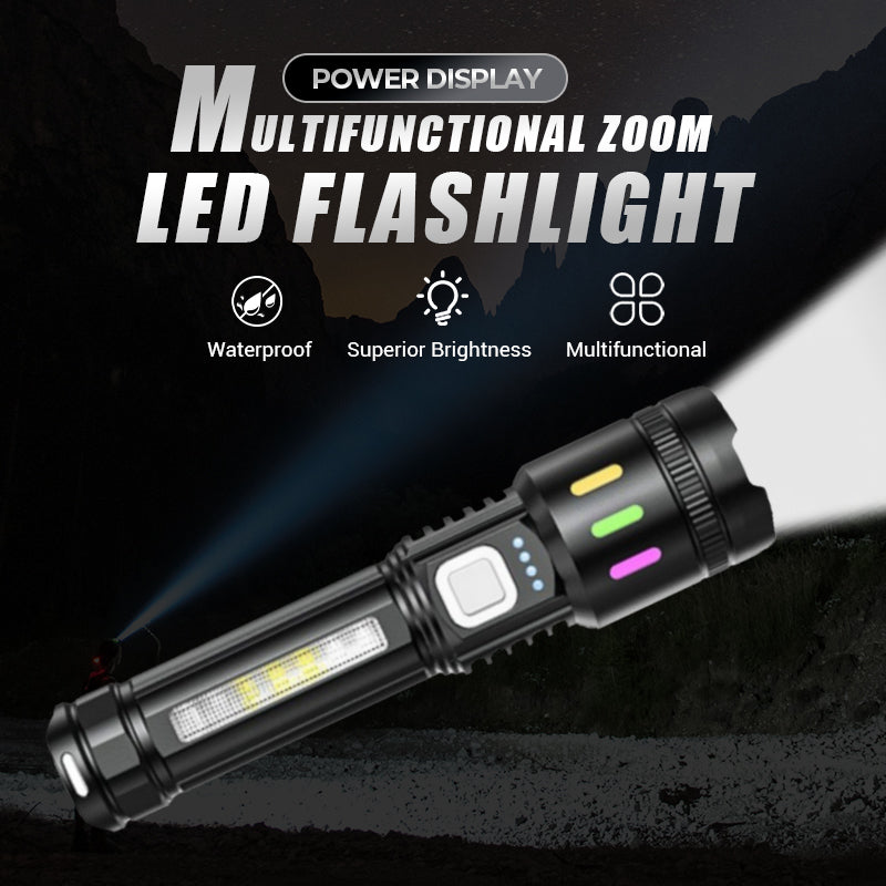 LED-Taschenlampe mit Zoom und Ladeanzeige