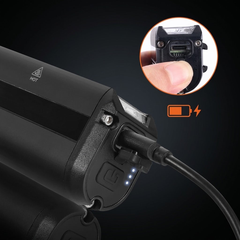 Fahrrad-Frontlicht LED 1000 Lumen, aufladbar mit 2000-mAh-Akku