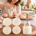 Mooncake-Form mit Prägemuster 4-teilig