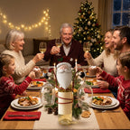 Metal Christmas Figurine Bottle Holder, Table Decoration for Wine Bottles