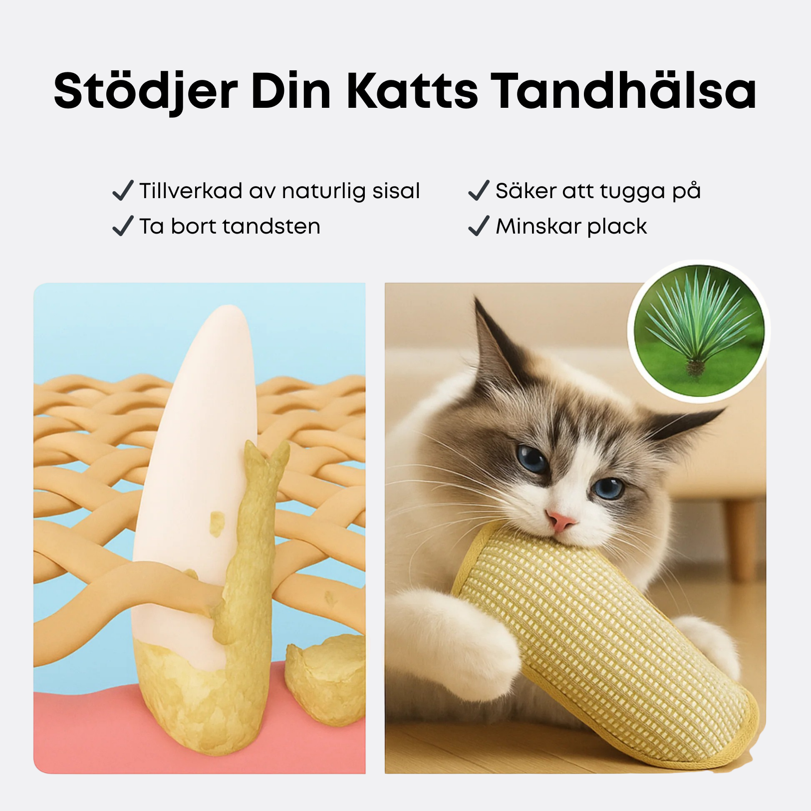 Cat Toy Sisal with Catnip – Claw Care and Teeth Cleaning