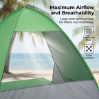 Pop-up beach tent with UV protection