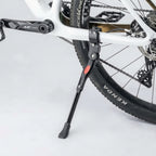Height-adjustable bicycle stand 32.7–37.8 cm, aluminum, frame-mounted