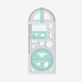 Multifunctional Geometry Ruler with Protractor