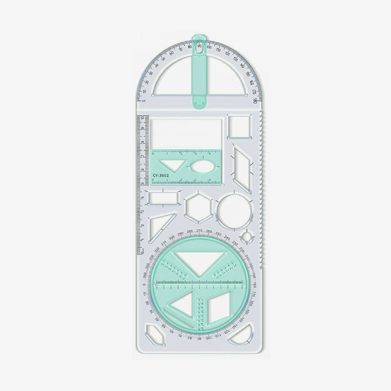 Multifunctional Geometry Ruler with Protractor