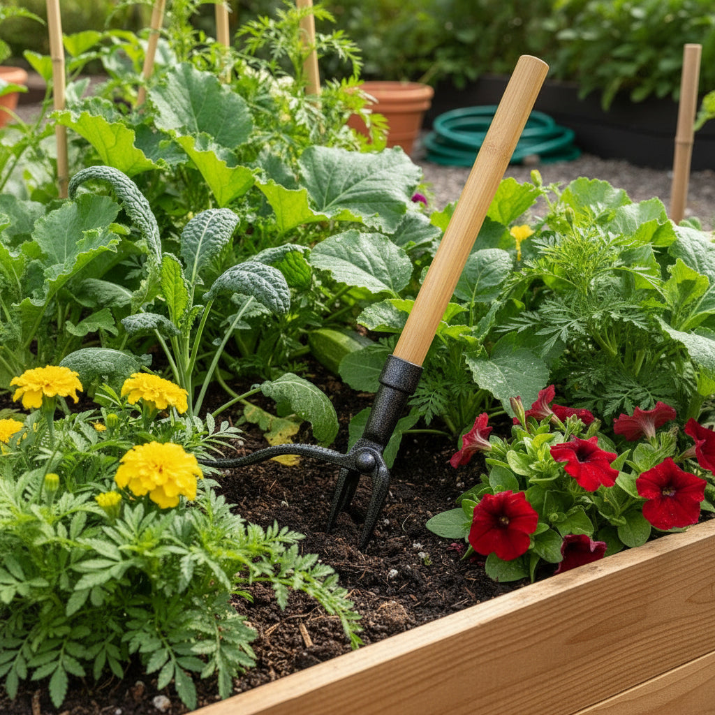 Unkrautentferner mit 4-Zinken-Klaue – Robustes Gartenwerkzeug