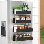 Magnetic Spice Rack Set with 4 Pieces – Powder-Coated Metal