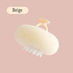 Shower sponge with massage knobs and ergonomic handle