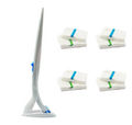 Toilet brush with replaceable fleece pads – hygienic, washable