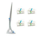 Toilet brush with replaceable fleece pads – hygienic, washable