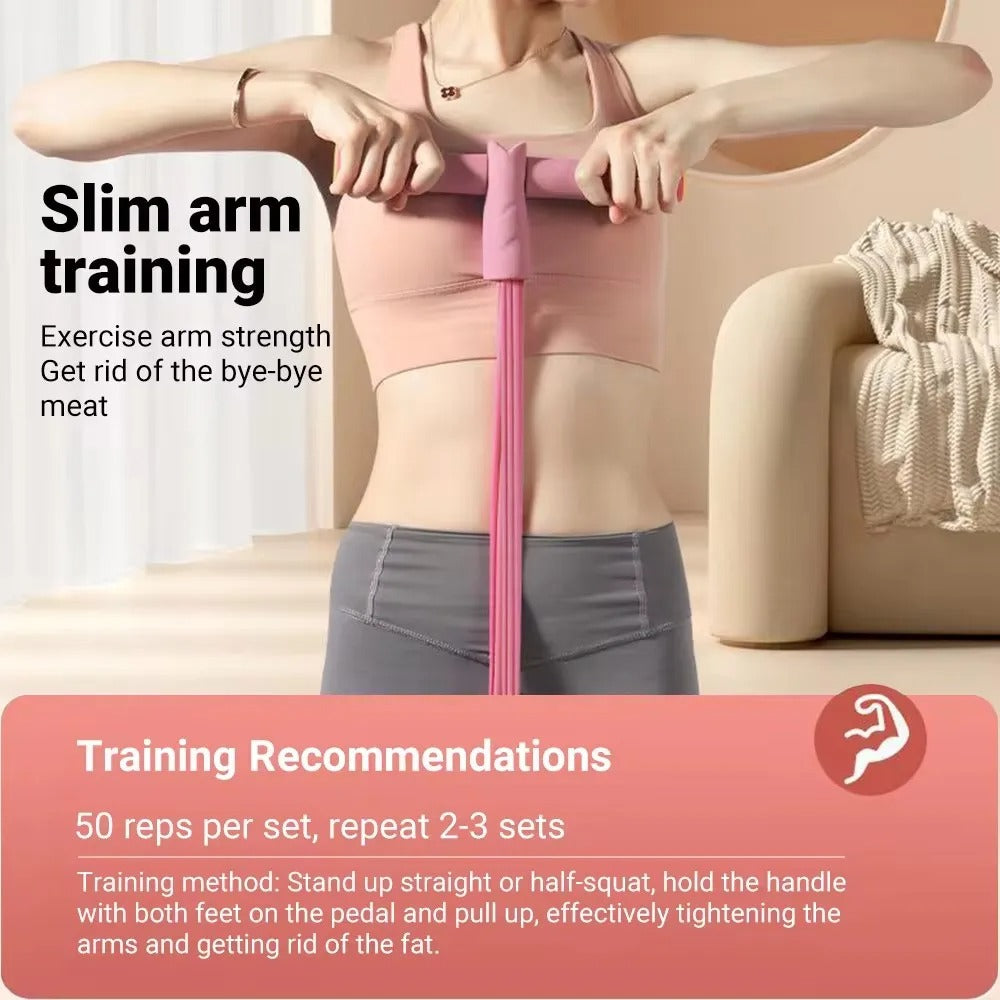 Widerstandsband Ganzkörpertraining mit 4 Röhren