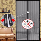 Magnetic fly screen door with automatic closure