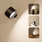 LED wall light with touch control and 360° swivel head
