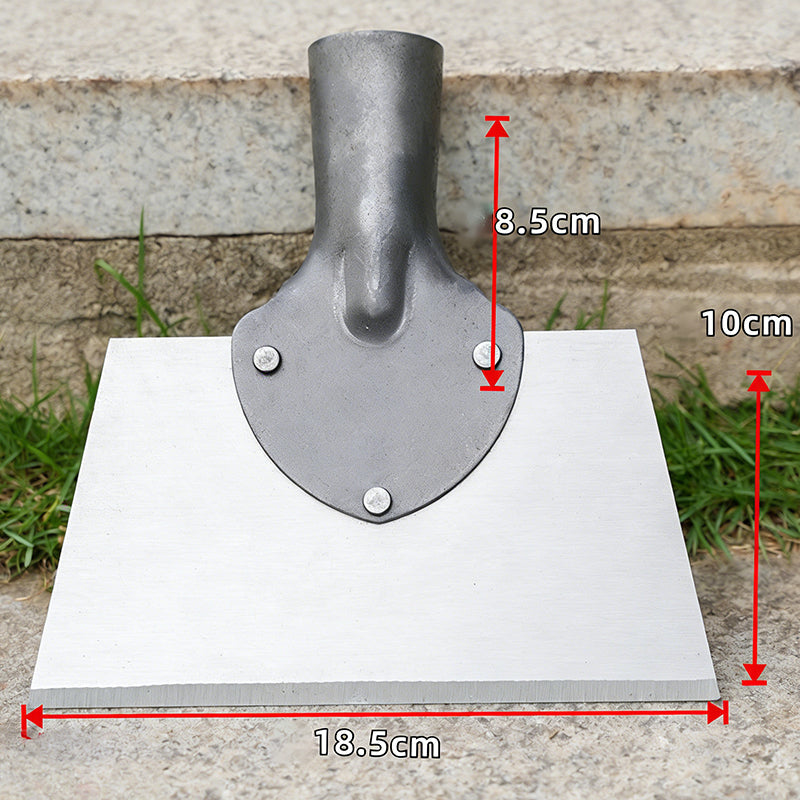 Garden scraper with manganese steel blade and wooden handle