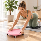 Bauchtrainer Scheibe drehbar 360 Grad mit Rollen