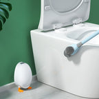 Toilet brush with long handle and soft bristles