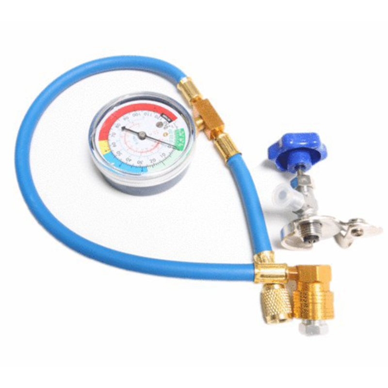 Air conditioning filling hose with pressure gauge for R134A R12 R22